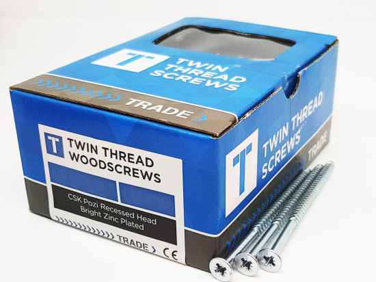 1 1/4"x6 Twinthread Woodscrew