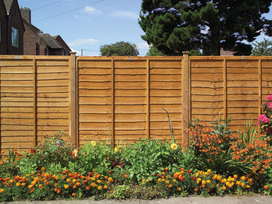 Heavy Duty Lap Fence Panel Golden Brown